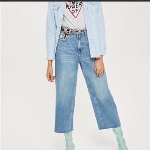 Topshop Wide Leg Cropped Jean - size 26